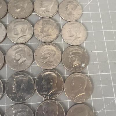 Kennedy Half Dollars, 36 Total 