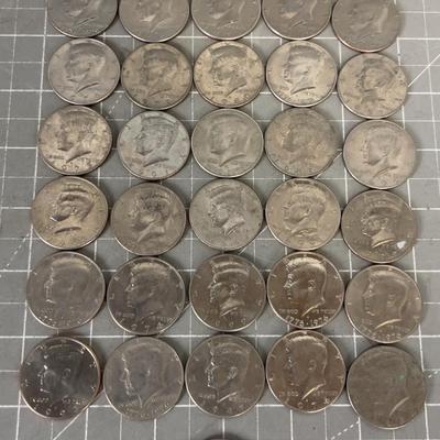 Kennedy Half Dollars, 36 Total 