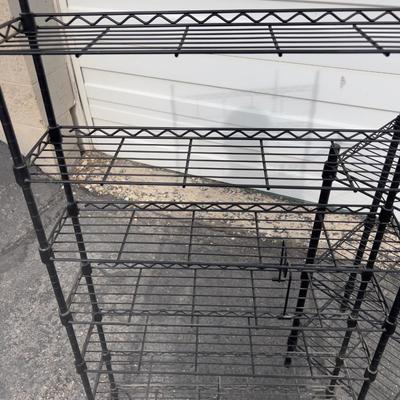 2 Black Wire shelves/Stands 