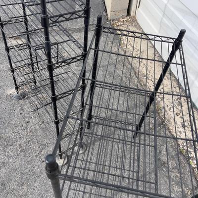 2 Black Wire shelves/Stands 