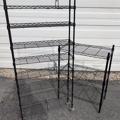 2 Black Wire shelves/Stands 