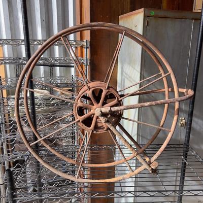 Rusty Metal Hose Reel 
