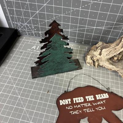 Little Grouping of Décor and Other; Cows, Trees, Signs 