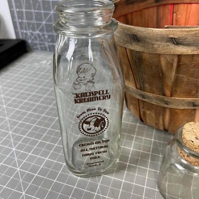 Tisket Tasket: Antique Bottles with a Basket