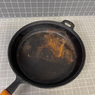 Cast Iron Wood Handled SKILLET 