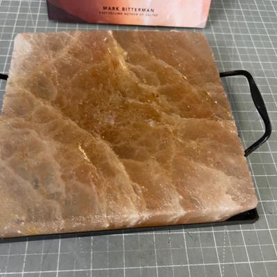 Square Salt  Block with Recipe Book Included. 