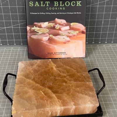 Square Salt  Block with Recipe Book Included. 