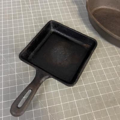 Cast Iron Small Square Skillet and a Baking Dish
