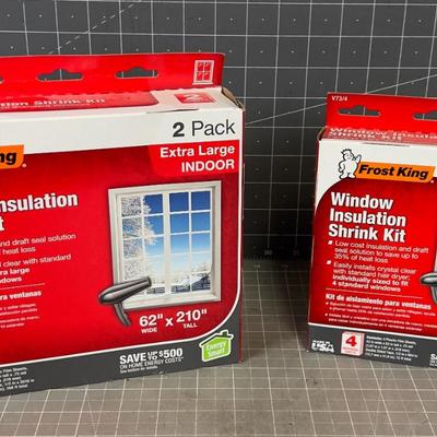 Window Insulation Shrink Kits, New in the Package
