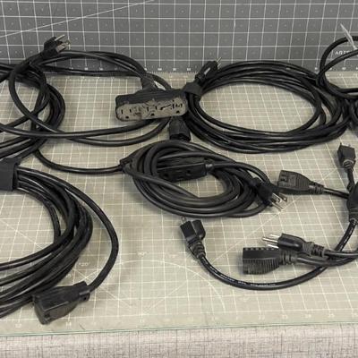 Black Extension Cords, Heavy Guage for Electronics and Multipliers