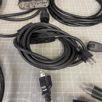 Black Extension Cords, Heavy Guage for Electronics and Multipliers