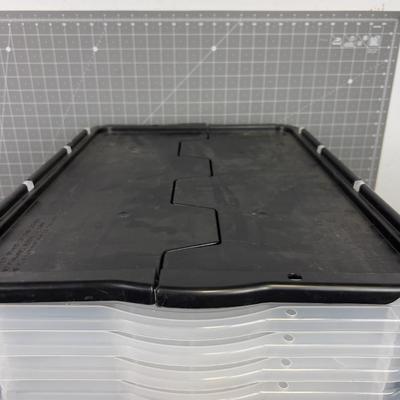 (5) Lidded Large Tubs