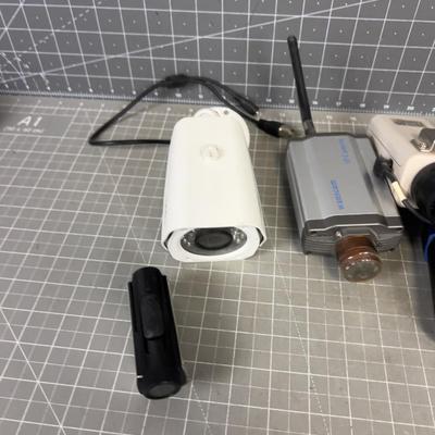 Cameras: Some for Helmet some for Wall, etc. 