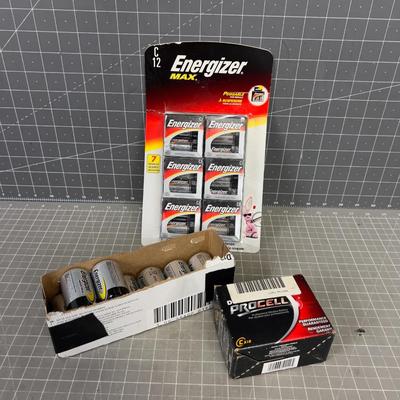 Batteries  Size D & C  New 