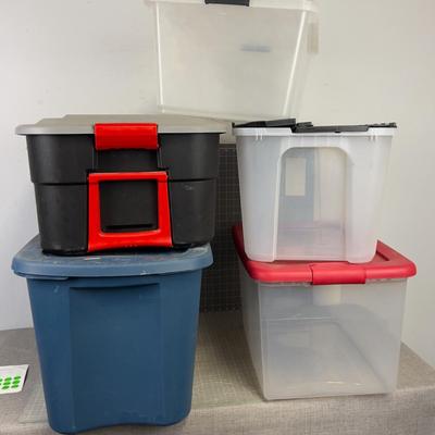 Mixed Lot of Totes with Lids - its time to change seasons