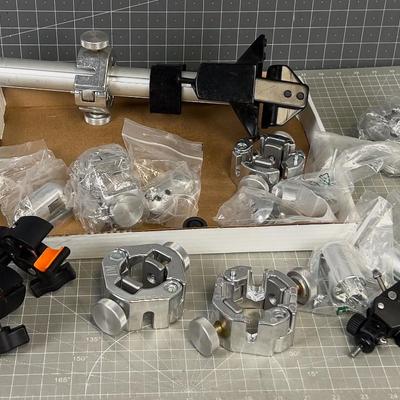 Pole Clamps and Various Electronic Stage Items