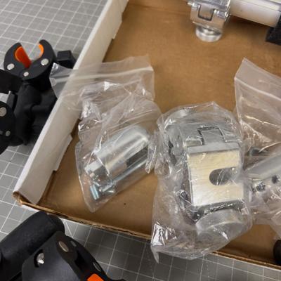 Pole Clamps and Various Electronic Stage Items