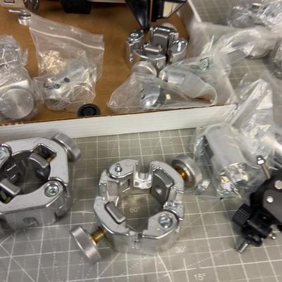 Pole Clamps and Various Electronic Stage Items