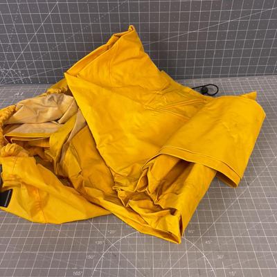 Rain Gear; Pants and Jacket with Stow away Bag