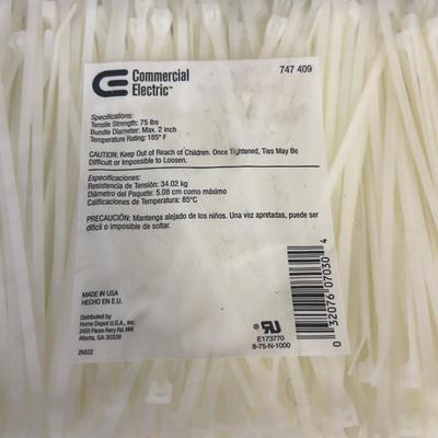 Large Bag of 1000 Count 8" Zip Ties 