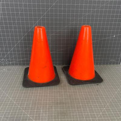 (2) 12" Orange Cones