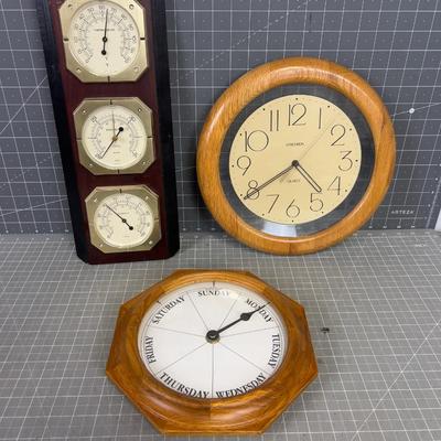 CLOCKS; Regular Clock, Week Clock and Weather Station. 