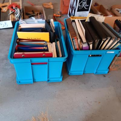 SEVERAL SIZES OF SPIRAL NOTEBOOKS, 3 RING BINDERS AND OTHER OFFICE SUPPLIES