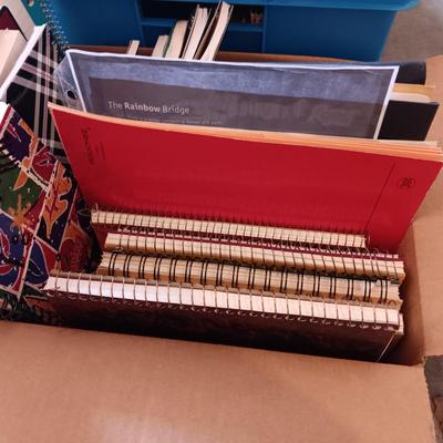 SEVERAL SIZES OF SPIRAL NOTEBOOKS, 3 RING BINDERS AND OTHER OFFICE SUPPLIES
