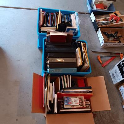 SEVERAL SIZES OF SPIRAL NOTEBOOKS, 3 RING BINDERS AND OTHER OFFICE SUPPLIES
