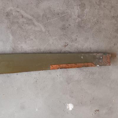 WOODEN PLANE PROPELLER WITH COPPER SHEETING ON EACH END