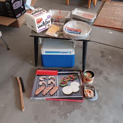 6 PACK COOLER, DISPOSABLE WARES AND MORE