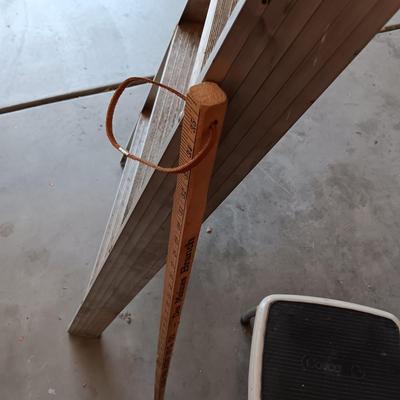6 FOOT ALUMINUM LADDER AND A STEP STOOL