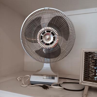 OSCILLATING FAN AND AN ELECTRIC HEATER