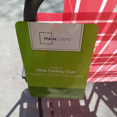2 NEW WEB FOLDING CHAIRS AND 2 SOFT SIDED COOLERS