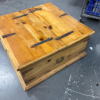 Pine Square Coffee Table Chest