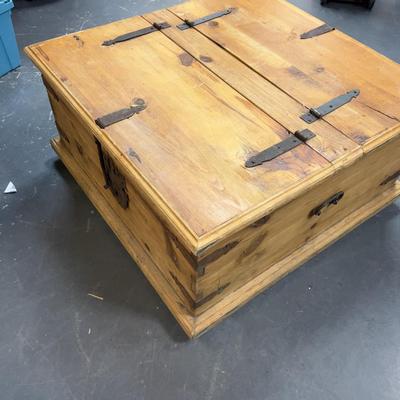 Pine Square Coffee Table Chest