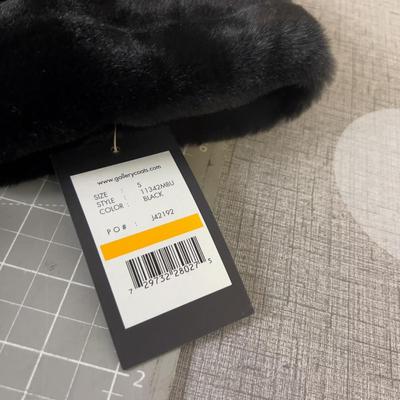 Gallery Small Black Faux Fur Long Coat 