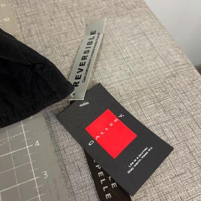 Gallery Small Black  and Burgundy Reversible Pea Coat 