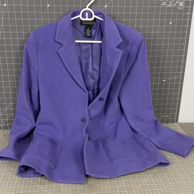 DIALOG Purple Jacket Fleece Blazer 