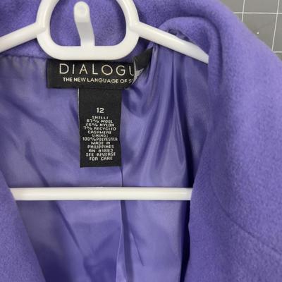 DIALOG Purple Jacket Fleece Blazer 