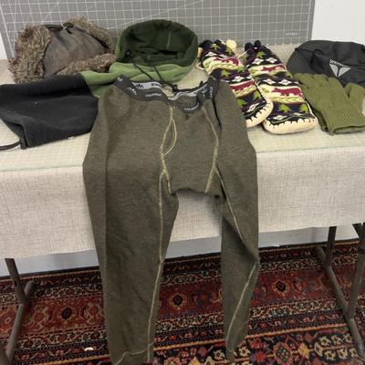 Warm Items: Trappers Hat, Fleece Hood, Wool Liners