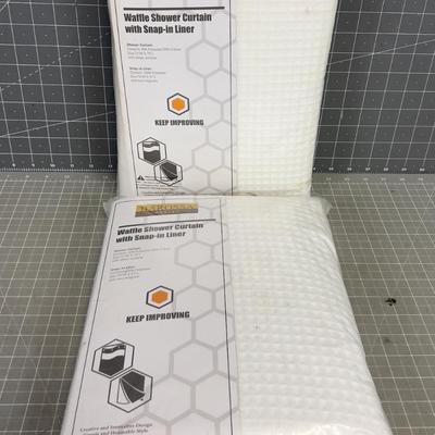 (2) Shower Curtains with Liners 