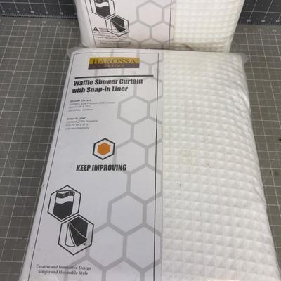 (2) Shower Curtains with Liners 