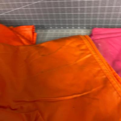 (4) Nylon Tarps 56 x 88 Orange with Gromets on one End