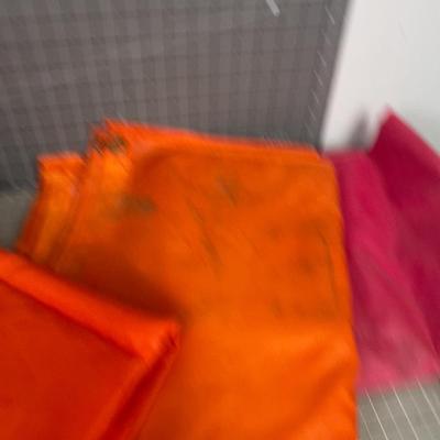 (4) Nylon Tarps 56 x 88 Orange with Gromets on one End