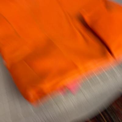 (4) Nylon Tarps 56 x 88 Orange with Gromets on one End