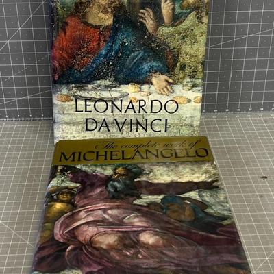 Huge  Encyclopedic ART BOOKS  Michael Angelo & Leonardo Davinci 
