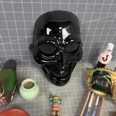 Knick Knacks, Masks, Toys Decorations Lot