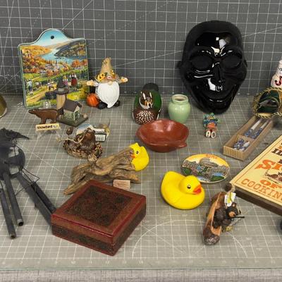 Knick Knacks, Masks, Toys Decorations Lot
