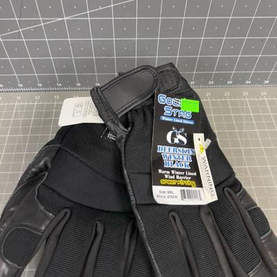 Golden Stagg Deer Skin Winter Gloves 